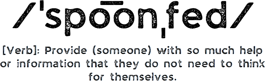 spoonfed definition